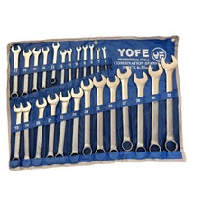 KIT SET 25 CHIAVI FORCHETTA STELLA COMBINATE IN ACCIAIO FISSE POLIGONALI INGLESI