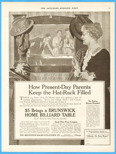 1916 brunswick tavolo - brunswick, da