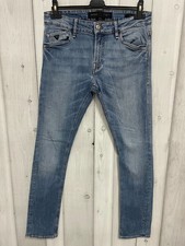 Guess Jeans Uomo Super Skinny Azzurri Blu Denim Stretch Taglia 33 Slim Fit