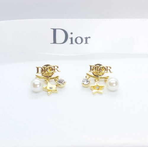 Dior crystal stud earrings - earrings,