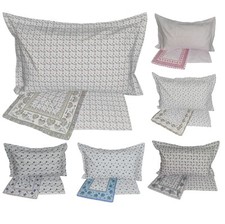 Set lenzuola letto matrimoniale singolo una piazza e mezza 100% cotone fresche