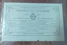 Obbligazione 5 Lire Del Prestito A Premi Città Di Milano 1861