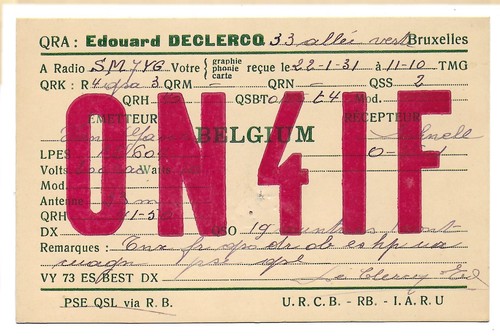 Qsl radio on4if - qsl,