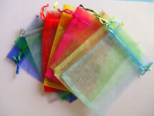  10pz misti sacchetti in organza colore vari 15x10cm bijoux