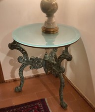 Tavolo in Ferro Vintage. 80x70 cm. Ottime Condizioni. Tavolino Art Deco’