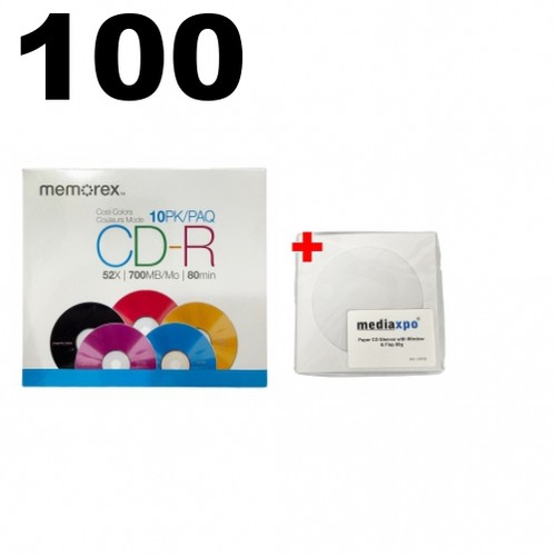 100 memorex cool colors 52x - colors,