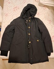 Giaccone donna invernale impermeabile con imbottitura e cappuccio Nero Taglia L