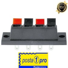 Morsettiera 4 poli per altoparlante - morsetto a molla per casse acustiche