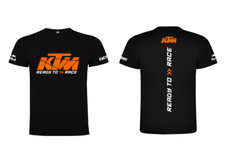 Maglietta t-shirt per moto KTM replica maglia uomo nera bianca personalizzata