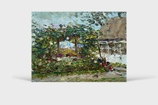 Dipinto olio gazebo pittore