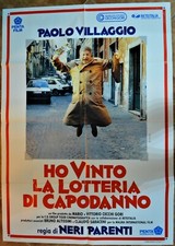 MANIFESTO ORIGINALE HO VINTO LA LOTTERIA DI CAPODANNO 89 PAOLO VILLAGIO