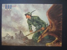 CARTOLINA 8° REGGIMENTO  ALPINI  BATTAGLIONE TOLMEZZO  O  LA' O ROMPI  ANNI 40'