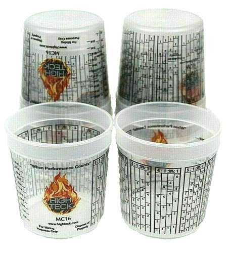 Plastic paint mixing cups - plastic, 12