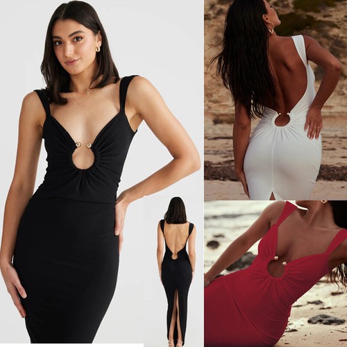 Abito lungo donna sexy - , scollo