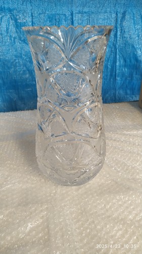 Vaso cristallo lavorato - vaso,