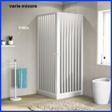 box doccia pvc cabina angolare 2 lati a soffietto misura regolabile resistente 