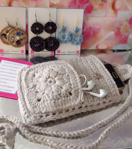 Crochet phone bag borsa porta - crochet,