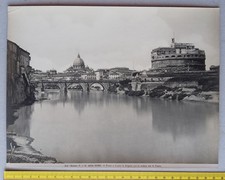 Roma - Foto d'epoca, Alinari N° 6058 " Il Ponte e Castel S. Angelo "