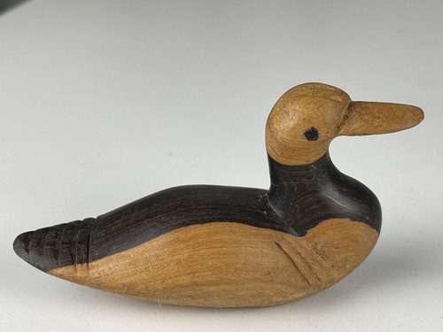 Statua legno anatra - legno,