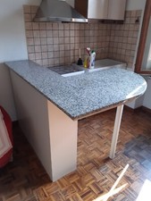 Penisola cucina tavolo con piano in marmo