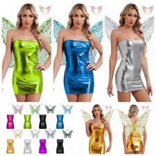 Abito donna abiti e ali festa angelo vestito scintillante con orecchie cosplay
