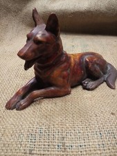 CANE IN GESSO STATUINA SOPRAMMOBILE IN GESSO VINTAGE D'EPOCA