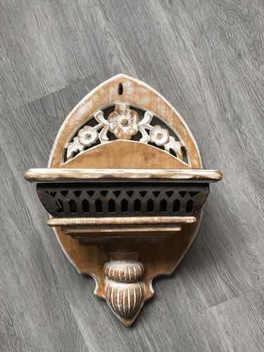Carved white washed - washed, wood