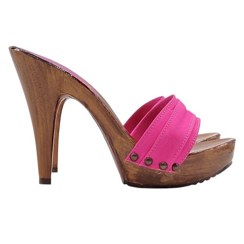 Zoccoli fuxia made italy - fuxia-, in