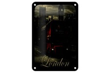 Targa in latta Londra 12x18 cm