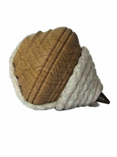 Trottola Mini  Vintage Anni 90 in legno Cm 4,5 Con Punta In Metallo e Laccetto