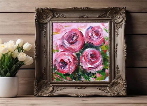 Dipinto olio originale rose - ad,