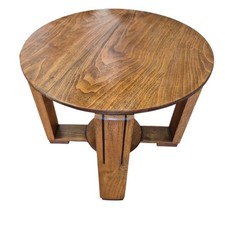 Lampada rotonda tavolino - , noce