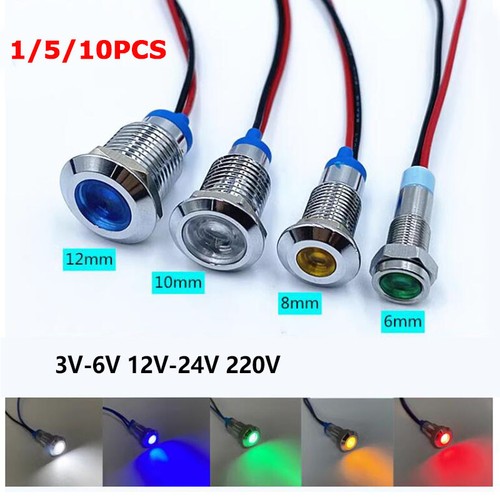 6mm 8mm 10mm 12mm led - 8mm, metallo