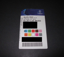 BIGLIETTO PASS FRANCESCO CAMARDA UEFA CHAMPIONS LEAGUE DEBUTTO PIÙ GIOVANE DEBUTTO ITALIANO