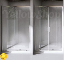 BOX DOCCIA SCORREVOLE NICCHIA BAGNO CRISTALLO TEMPERATO 6 MM - DA 100 A 180 CM