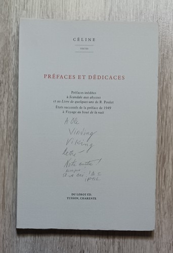 Celine préfaces et - celine,
