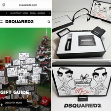 CHRISTMAS REGALO DSQUARED PORTA TESSERA CREDIT CARD CHIAVE HOLDER KEYRING NATALE