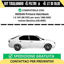 Tagliando per NISSAN Primera Hatchback 1.6 16V 66 kw Benzina 1996-2002 - 4 Lt...