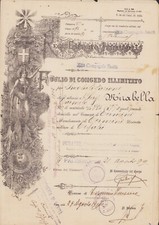 Distretto militare di Cefalù 1929 FOGLIO CONGEDO ILLIMITATO sergente classe 1891