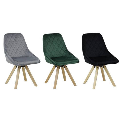 Sedia velluto girevole race - sedia,
