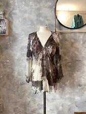 Adele Fado Camicia in seta 100%, bella fantasia 42