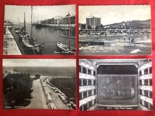 🌈4 Cartoline di Pesaro Pescherecci in Porto Hotel 🏨 Brig Teatro 🎭 Rossini ‘60