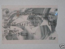 JUVENTUS - MANCHESTER UNITED BIGLIETTO TICKET CL 02/03