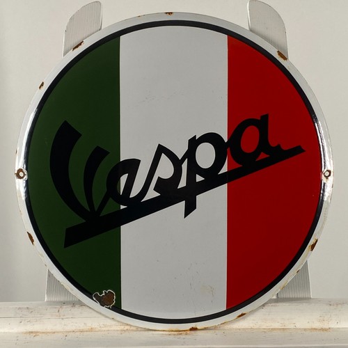 Insegna smaltata piaggio vespa - insegna,