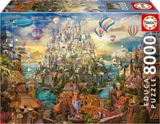 Educa Ville de Rêve 8000 pièces Puzzle. Mesure : 192 x 136 cm Neuf
