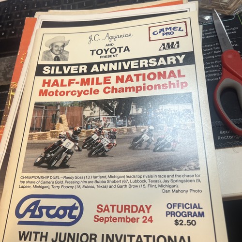 Ascot motorcycle races program - ascot,