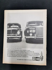Volkswagen Maggiolino & Rolls Royce Champion 1965 originale rara pagina pubblicitaria italiana