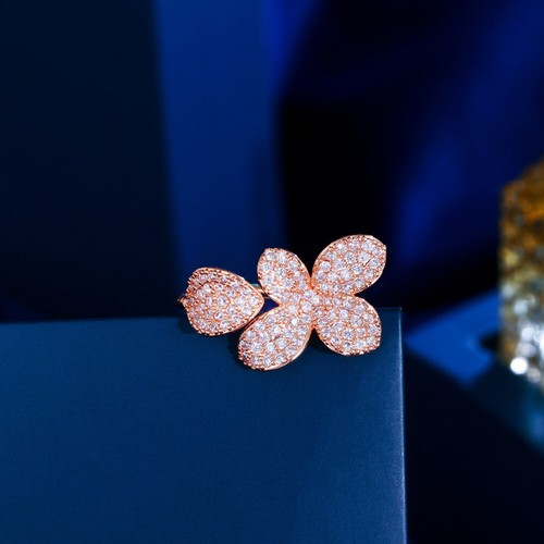 Anello bracciale aperto fiore