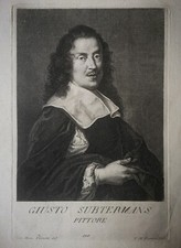 Incisione Giusto Subtermans Pittore e Architetto Ferretti Francia