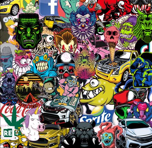 100 cool sticker bomba - sticker,
